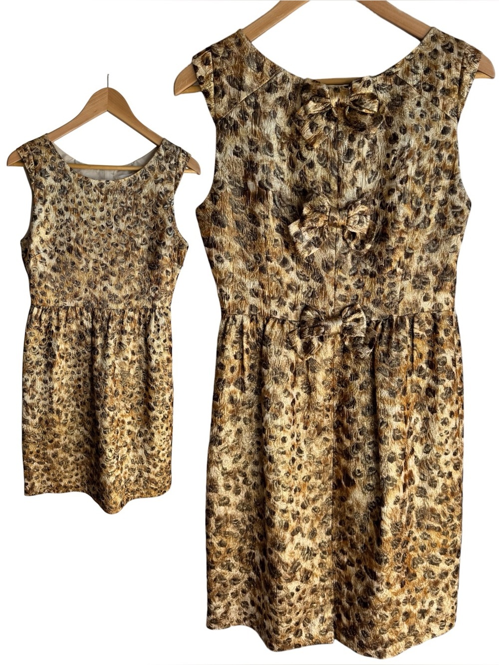 J Crew Sparkly Cheetah Print Cocktail Dress Sz 4 Gold Structured Short Party EUC